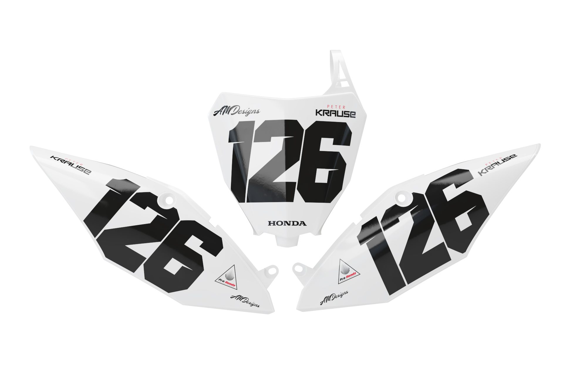 Honda CRF Simple - Number Plate Decals