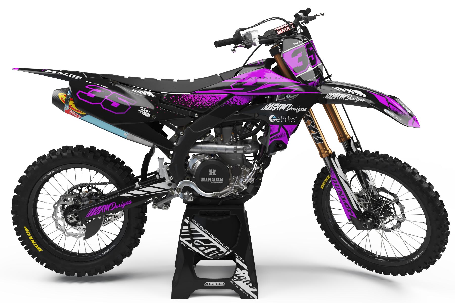 Yamaha YZF M2 Series Full Graphics Kit | Purple & Black